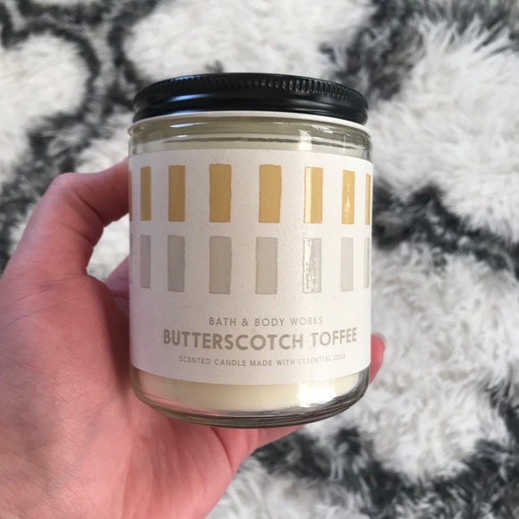 BBW Butterscotch Toffee Single Wick Candle